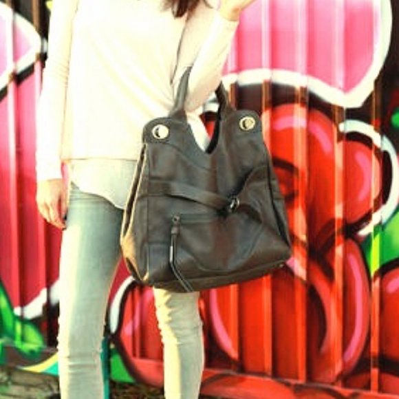 Foley + Corinna Chestnut Leather Jet Set bag tote - Picture 6 of 6